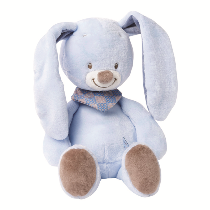  alex et bibou peluche lapin bleu 30 cm 